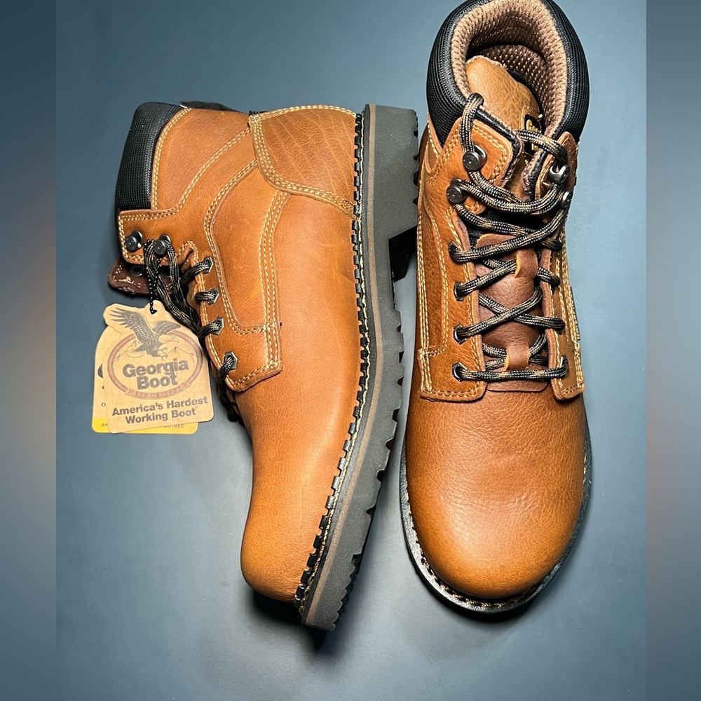GEORGIA GIANT REVAMP WATERPROOF WORK BOOT BROWN SIZE 9.5M